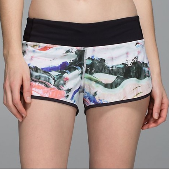 lululemon athletica Pants - Lululemon Speed Shorts in Pigment Wave Print
